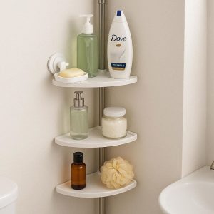 Space-Saving Corner Bathroom Shelf for Small Spaces