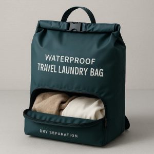 Waterproof Travel Laundry Bag with Dry Separation