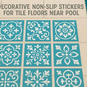Decorative Non-Slip Stickers for Tile Floors Near Pool