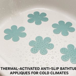 Thermal-Activated Anti-Slip Bathtub Appliques for Cold Climates