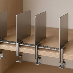 Adjustable Metal Clips for Cabinet & Shelf Organization